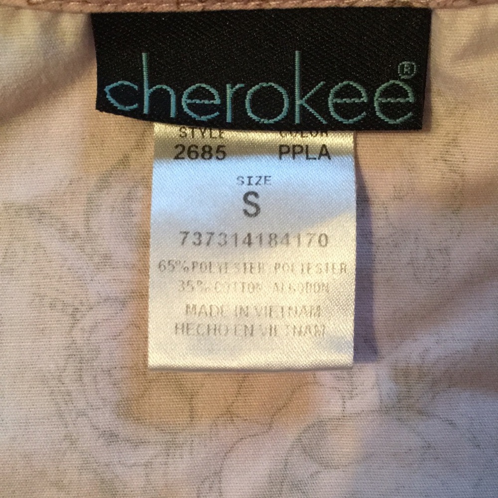 Cherokee Floral Paisleys Scrub Top Size Small - Picture 4 of 4